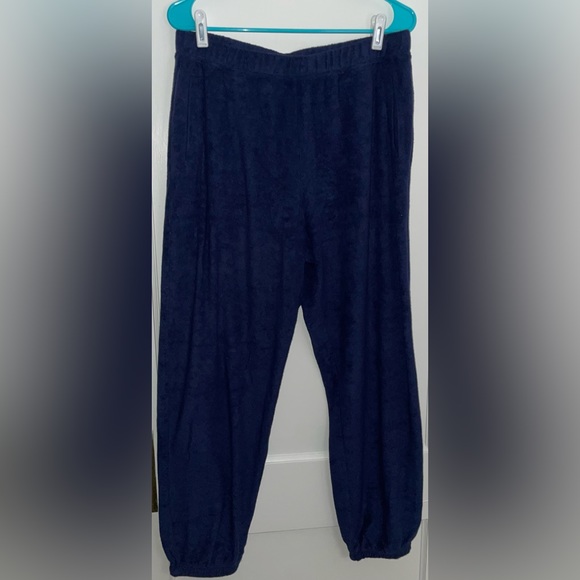 NWT - Aerie Navy Blue Summer Lights Terry Jogger - Size: L - Picture 2 of 4